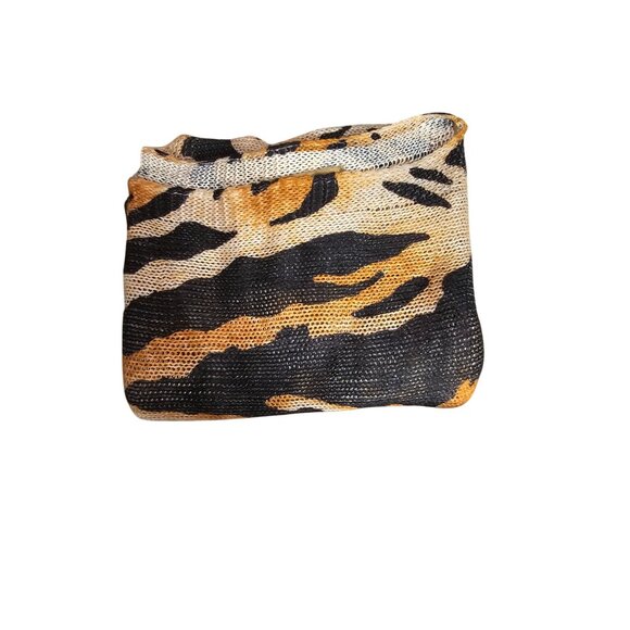 Free For Humanity Size M Sweater Top Oversized Animal Print Dolman Mob Wife - Picture 4 of 5